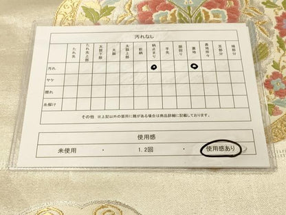 平和屋着物◎六通柄袋帯　唐織　正倉院更紗花鳥文　金銀糸　正絹　逸品　DABA2110jm