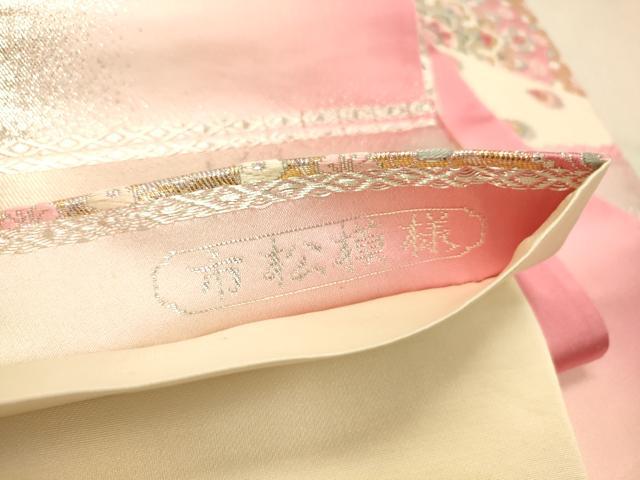 平和屋着物◎六通柄袋帯　市松模様　金銀糸　正絹　逸品　DABA2117jm