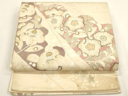 平和屋着物◎太鼓柄袋帯　辻が花　正絹　逸品　DABA2207ya