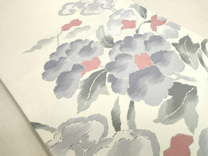 平和屋着物◎太鼓柄袋帯　草花文　正絹　逸品　DABA2215ya