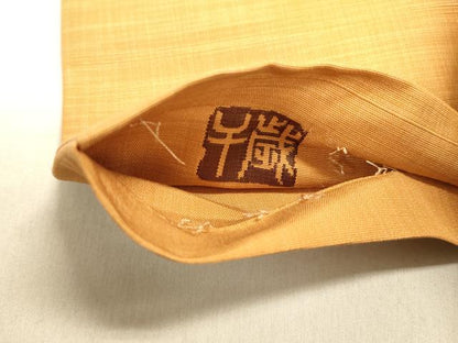 平和屋着物◎六通柄袋帯　幾何学文　正絹　逸品　DABA2219ya