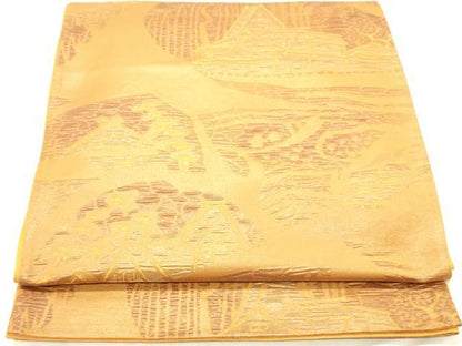 平和屋着物◎六通柄袋帯 風景文 正絹 逸品 DABA2246ya