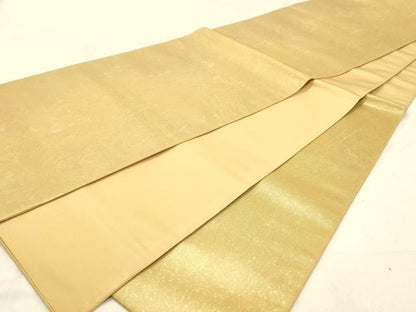 平和屋着物◎六通柄袋帯　霞文　墨流し　引箔　正絹　逸品　DABA2339ya