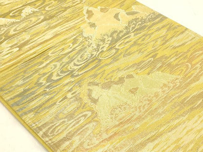 平和屋着物◎六通柄袋帯 風景文 金銀糸 正絹 逸品 DABA2341ya