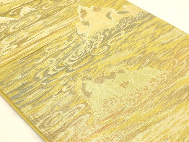 平和屋着物◎六通柄袋帯 風景文 金銀糸 正絹 逸品 DABA2341ya