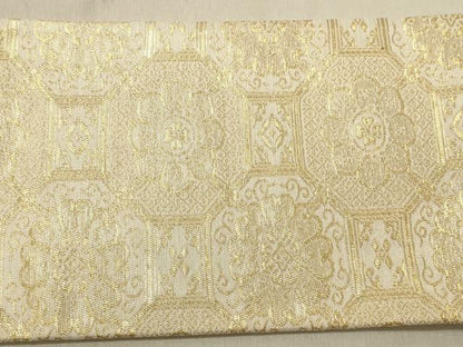 平和屋着物◎九寸名古屋帯　蜀江花文　金糸　正絹　逸品　DABA2411ya