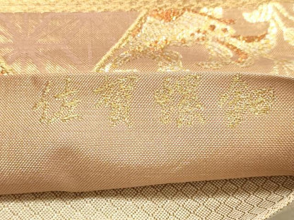 平和屋着物◎六通柄袋帯　正倉院更紗　佐賀螺鈿　金銀糸　正絹　逸品　DABA2476ya