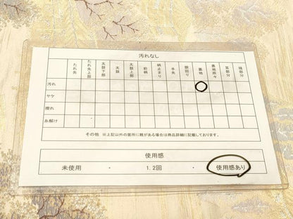 平和屋着物◎六通柄袋帯　三十三間堂　金銀糸　正絹　逸品　DABA2485ya