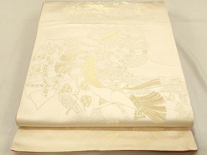 平和屋着物◎両面　全通柄袋帯　人物文　正絹　逸品　DABA2490ya
