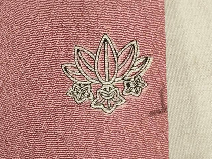 平和屋着物▼羽織・コート　解き反物　羽尺　霞地紋　退紅色　逸品　DABA2570zy