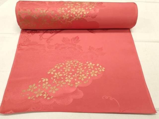 小紋 桜尽くし模様 高麗納戸色 正絹 反物 小紋 桜尽くし模様 高麗納戸色 正絹 反物