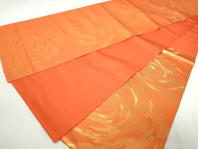 平和屋着物◎六通柄袋帯　流水文　金糸　正絹　逸品　DABA3025qa