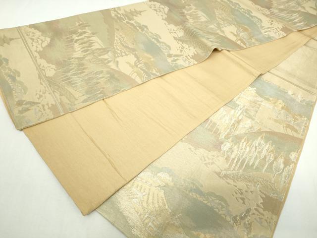 平和屋本店●六通柄袋帯　唐織　唐人形絵巻　本金箔　金泥箔　正絹　逸品　DABE9387sf 平和屋着物◎佐賀錦 平和屋本店▽六通柄袋帯 唐織 唐