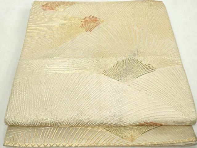 平和屋着物◎六通柄袋帯　若松文　金糸　正絹　逸品　DABA3057qa