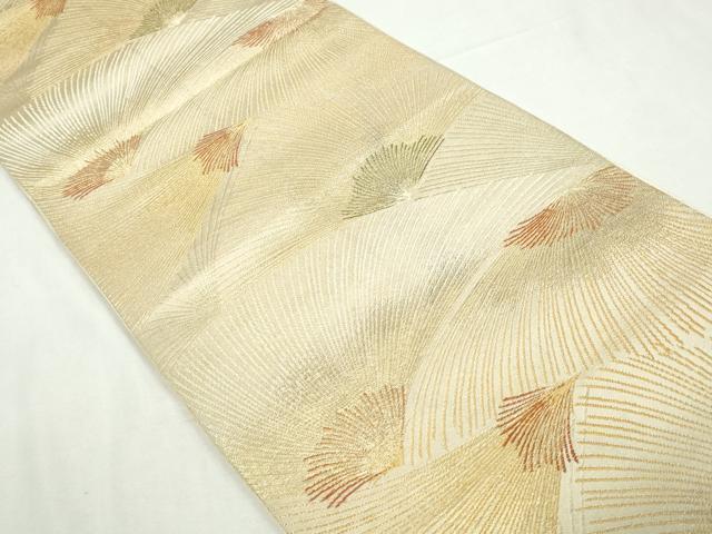 平和屋着物◎六通柄袋帯　若松文　金糸　正絹　逸品　DABA3057qa