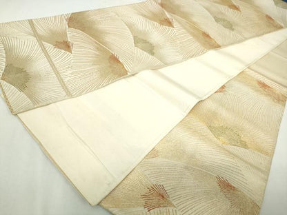 平和屋着物◎六通柄袋帯　若松文　金糸　正絹　逸品　DABA3057qa