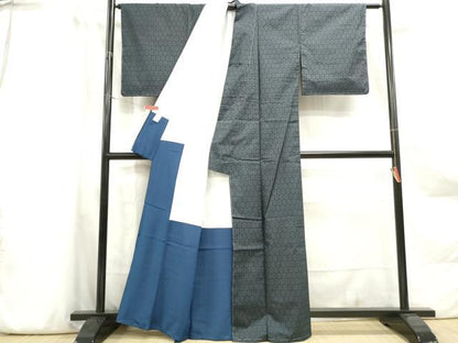 平和屋着物■小紋　亀甲文　DABA3094qa