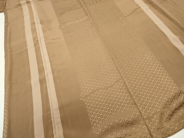 平和屋着物■上質な小紋　鹿の子間道　正絹　逸品　DABA3096qa