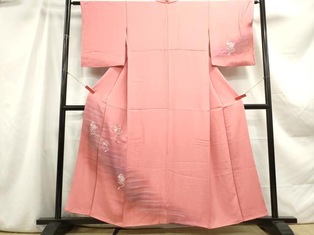 平和屋着物■訪問着　総刺繍　絵巻文　暈し染め　正絹　逸品　DABA3106qa