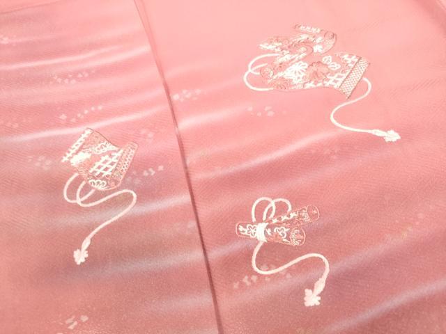 平和屋着物■訪問着　総刺繍　絵巻文　暈し染め　正絹　逸品　DABA3106qa