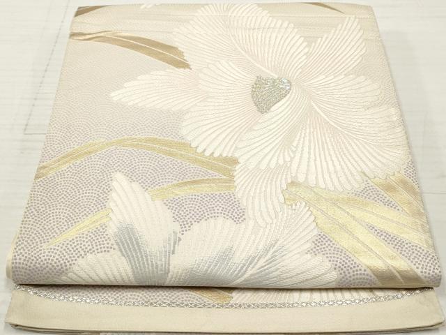 【極アンティーク】袋帯 六通 平安時代の町並み 金銀糸 正絹 ホワイト 極アンティーク】袋帯 六通 平安時代の町並み 金銀糸 正絹 ホワイト