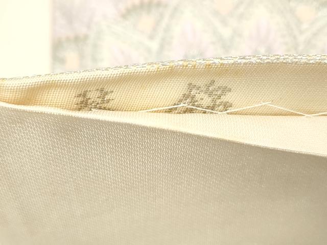 平和屋着物◎六通柄袋帯 唐織 正倉院花文 プラチナ二重箔織 正絹 逸品 DABA3154qa