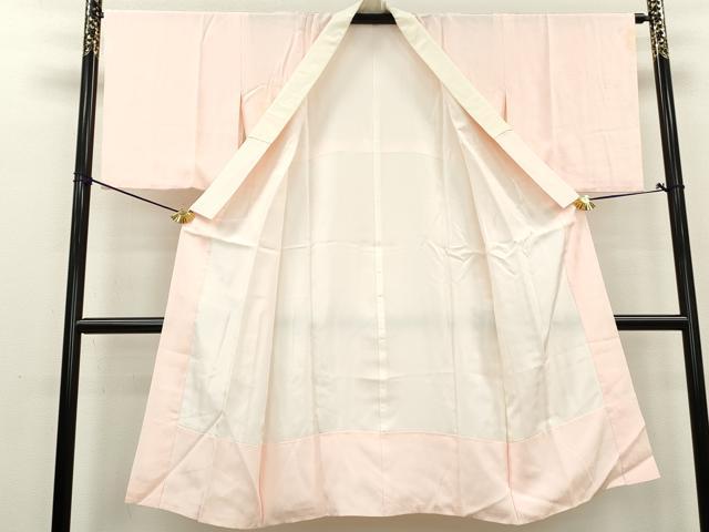 平和屋着物■長襦袢　袷　舞桜文　灰桜色　正絹　逸品　DABA3248qa