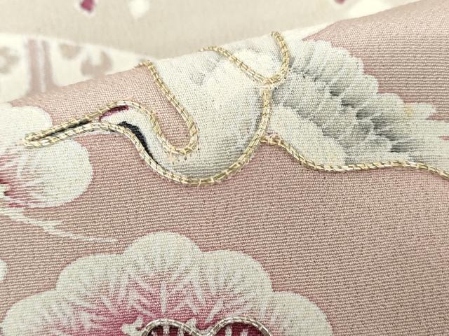 平和屋着物■豪華黒留袖 駒刺繍 扇面飛鶴枝松文 暈し染め 正絹 逸品 DABA3302qa