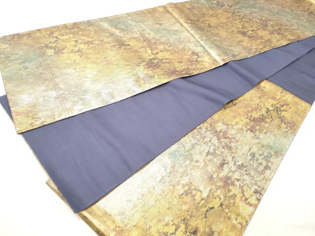 平和屋着物◎六通柄袋帯 霞文 引箔 正絹 逸品 DABA3358qa