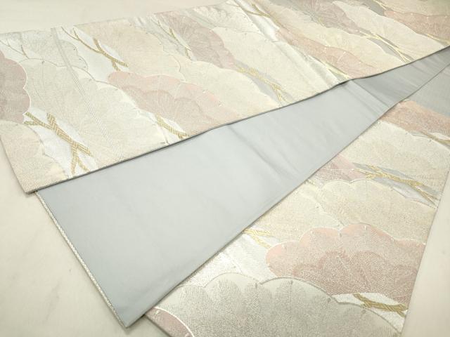 平和屋着物◎六通柄袋帯 彩色松重ね 金銀糸 正絹 逸品 DABA3441qa