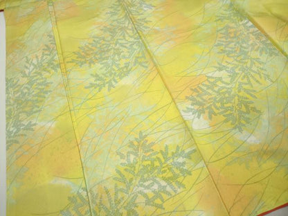 平和屋着物■上質な小紋　霞枝葉文　正絹　逸品　DABA3496qa