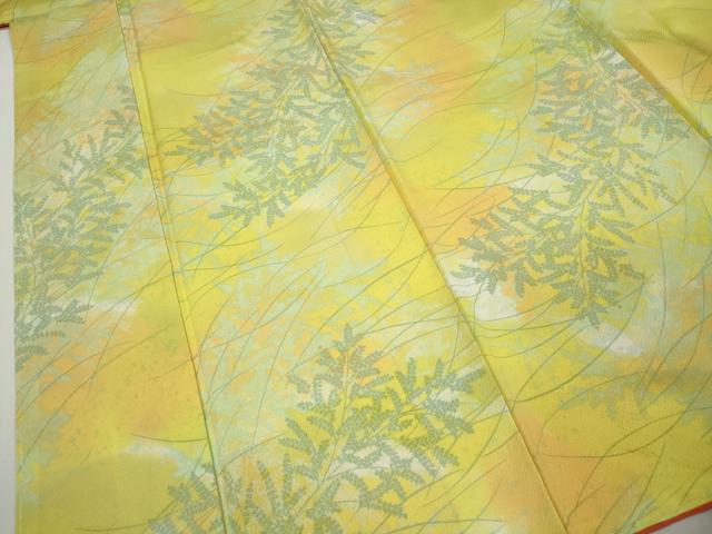平和屋着物■上質な小紋　霞枝葉文　正絹　逸品　DABA3496qa