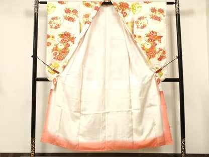 平和屋着物∵女の子 十三参り 子供 祝着 駒刺繍 花丸文 金彩 逸品 DABA3523ma