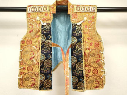 平和屋着物[]七五三　男の子　陣羽織・行灯袴・小物セット　龍　亀甲花文　金糸　DABA3543ma