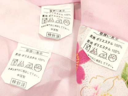 平和屋着物[]七五三　女の子　３歳　祝着　三つ身　長襦袢(単衣)・被布・小物セット　雪輪花文　金彩　箱付き　洗える着物　DABA3546ma