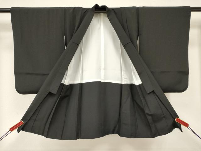 平和屋着物[]七五三　男の子　着物・黒紋付羽織・長襦袢(単衣)・行灯袴・小物セット　箱付き　DABA3550ma