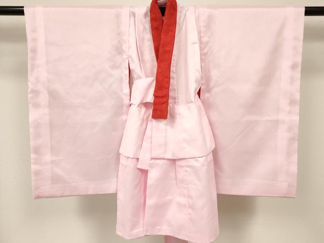 平和屋着物[]七五三　女の子　３歳　祝着　三つ身　長襦袢(袷)セット　鳳凰鼓花蝶文　暈し染め　金彩　逸品　箱付　DABA3562ma