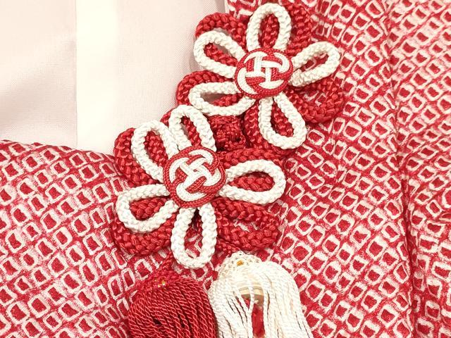 平和屋着物[]七五三　女の子　３歳　祝着　三つ身　被布セット　駒刺繍　鈴花文　暈し染め　金彩　逸品　DABA3573ma