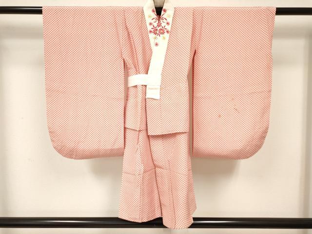 平和屋着物[]七五三　女の子　３歳　祝着　三つ身　長襦袢(無双仕立て)・被布セット　雪輪花蝶文　暈し染め　金銀彩　逸品　DABA3581ma