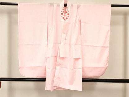 平和屋着物[]七五三　女の子　７歳　祝着　四つ身　襦袢(無双仕立て)・袋帯セット　駒刺繍　鴛鴦鼓花文　金彩　DABA3582ma