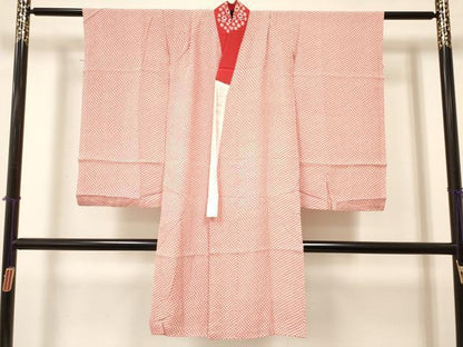 平和屋着物∵女の子 十三参り 子供 祝着・長襦袢(袷・半衿刺繍)セット 駒刺繍 菊 金彩 逸品 DABA3587ma