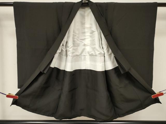 平和屋着物[]七五三　男の子　祝着・黒紋付羽織・長襦袢(無双仕立て)・行灯袴セット　逸品　DABA3595ma