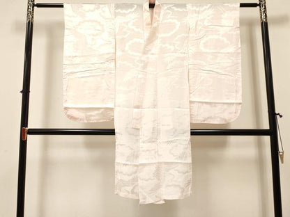 平和屋着物[]七五三　女の子　７歳　祝着　四つ身　長襦袢(無双仕立て)セット　駒刺繍　短冊牡丹花文　暈し染め　金彩　逸品　DABA3610ma