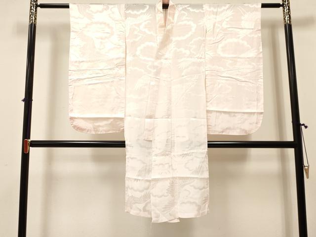 平和屋着物[]七五三　女の子　７歳　祝着　四つ身　長襦袢(無双仕立て)セット　駒刺繍　短冊牡丹花文　暈し染め　金彩　逸品　DABA3610ma