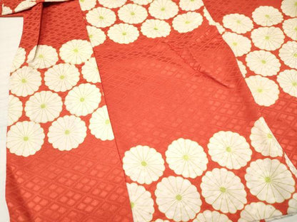 平和屋着物[]七五三　女の子　３歳　祝着　三つ身　長襦袢(袷・半衿刺繍)セット　菊　逸品　DABA3612ma