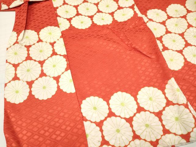 平和屋着物[]七五三　女の子　３歳　祝着　三つ身　長襦袢(袷・半衿刺繍)セット　菊　逸品　DABA3612ma