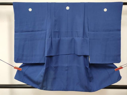 平和屋着物[]七五三　子供　男の子　祝着　瑠璃紺色　逸品　DABA3613ma