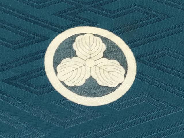 平和屋着物[]七五三　子供　男の子　羽織　七宝花文　金彩　洗える着物　DABA3615ma
