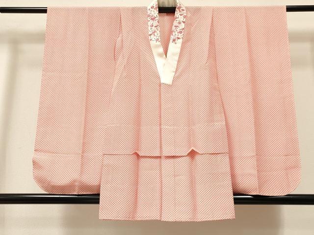 平和屋着物[]七五三　子供　女の子　長襦袢　無双仕立て　鹿の子文様　半衿刺繍　DABA3619ma