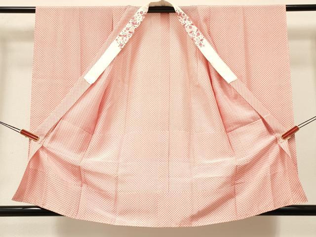 平和屋着物[]七五三　子供　女の子　長襦袢　無双仕立て　鹿の子文様　半衿刺繍　DABA3619ma